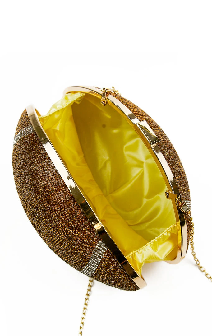 LOVE, MAR RHINESTONE FOOTBALL PURSE VINTAGE NFL 6 LOVE, MAR RHINESTONE FOOTBALL PURSE VINTAGE NFL