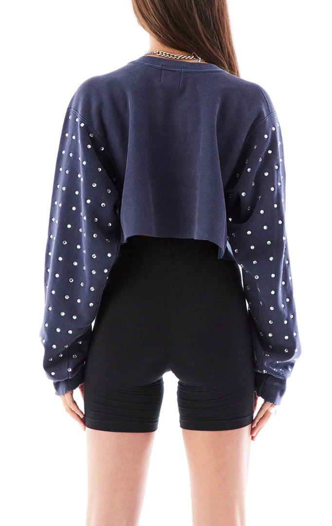 FURST OF A KIND VINTAGE COLLEGE VINTAGE ALLOVER RHINESTONE CROPPED SWEATSHIRT 4 FURST OF A KIND VINTAGE COLLEGE VINTAGE ALLOVER RHINESTONE CROPPED SWEATSHIRT