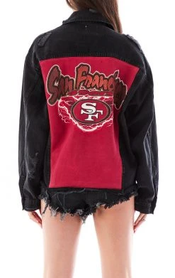 FURST OF A KIND VINTAGE GRAPHIC BACK INSERT DENIM JACKET