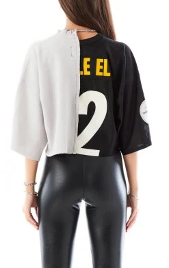 FURST OF A KIND VINTAGE SPLICED JERSEY CROPPED SWEATSHIRT SALE 7 FURST OF A KIND VINTAGE SPLICED JERSEY CROPPED SWEATSHIRT SALE