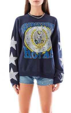FURST OF A KIND VINTAGE COLLEGE VINTAGE SILVER STAR PATCH SWEATSHIRT