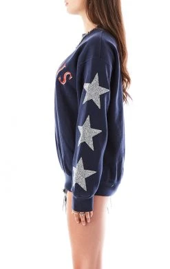 FURST OF A KIND VINTAGE SILVER STAR PATCH SWEATSHIRT
