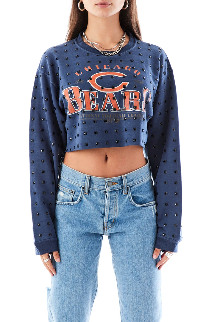 FURST OF A KIND VINTAGE BLACK RHINESTONE CROPPED SWEATSHIRT 3 FURST OF A KIND VINTAGE BLACK RHINESTONE CROPPED SWEATSHIRT