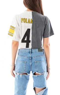 FURST OF A KIND SALE VINTAGE SPLICED CROPPED JERSEY TEE