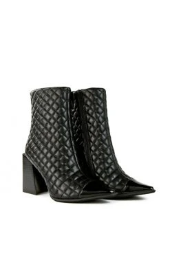 JEFFREY CAMPBELL ZIREN-Q QUILTED ANKLE BOOT SALE