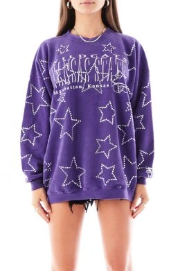 FURST OF A KIND VINTAGE RHINESTONE STAR OUTLINE SWEATSHIRT