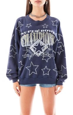 FURST OF A KIND SALE VINTAGE RHINESTONE STAR OUTLINE SWEATSHIRT