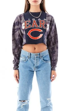FURST OF A KIND VINTAGE SPLICED BLEACH CROPPED SWEATSHIRT SALE