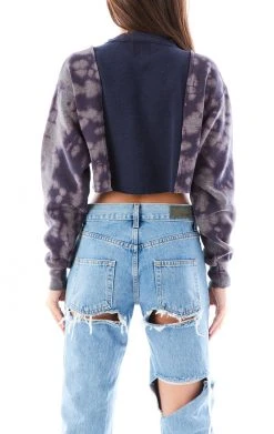 FURST OF A KIND VINTAGE SPLICED BLEACH CROPPED SWEATSHIRT SALE