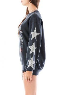 FURST OF A KIND VINTAGE SILVER STAR PATCH SWEATSHIRT