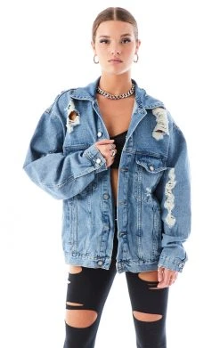 FURST OF A KIND VINTAGE DENIM JACKETS VINTAGE GRAPHIC BACK INSERT DENIM JACKET