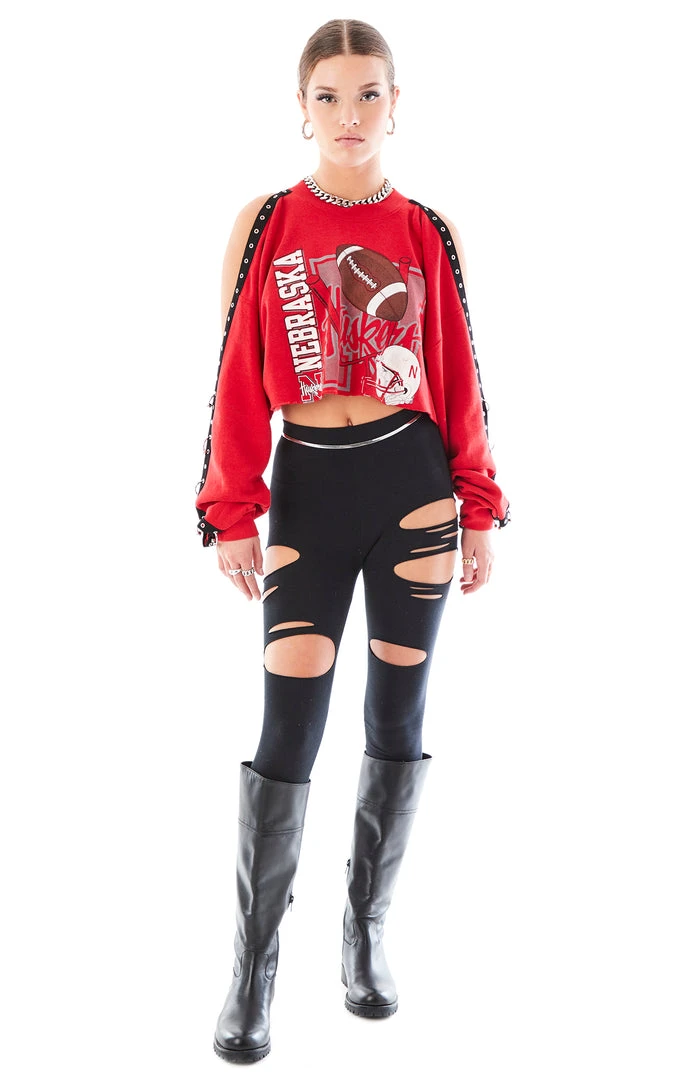 FURST OF A KIND VINTAGE CROPPED CUT OUT U-RING SWEATSHIRT SALE 5 FURST OF A KIND VINTAGE CROPPED CUT OUT U-RING SWEATSHIRT SALE