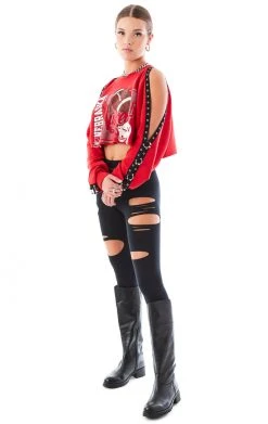 FURST OF A KIND VINTAGE CROPPED CUT OUT U-RING SWEATSHIRT SALE 11 FURST OF A KIND VINTAGE CROPPED CUT OUT U-RING SWEATSHIRT SALE