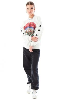 FURST OF A KIND VINTAGE MINI STAR PATCH SWEATSHIRT