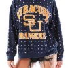 FURST OF A KIND VINTAGE COLLEGE VINTAGE ALLOVER RHINESTONE SWEATSHIRT