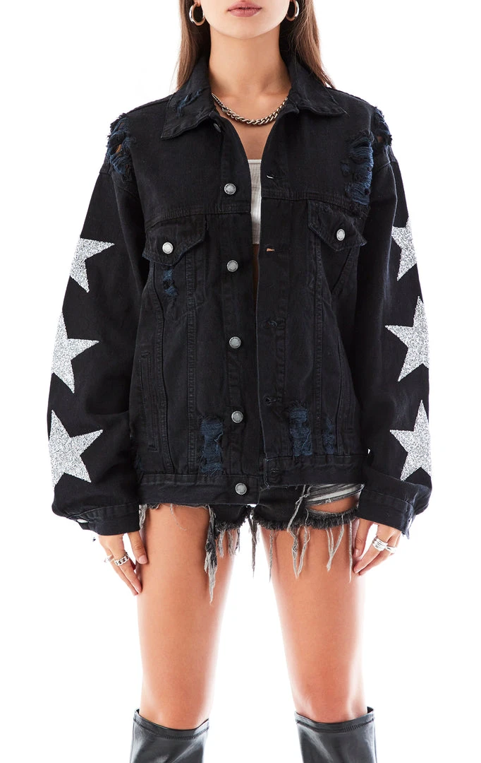 FURST OF A KIND VINTAGE GRAPHIC BACK INSERT STAR PATCH DENIM JACKET 5 FURST OF A KIND VINTAGE GRAPHIC BACK INSERT STAR PATCH DENIM JACKET