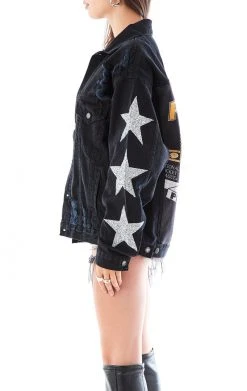 FURST OF A KIND VINTAGE GRAPHIC BACK INSERT STAR PATCH DENIM JACKET 9 FURST OF A KIND VINTAGE GRAPHIC BACK INSERT STAR PATCH DENIM JACKET