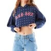FURST OF A KIND VINTAGE RHINESTONE CROPPED HOODIE SALE