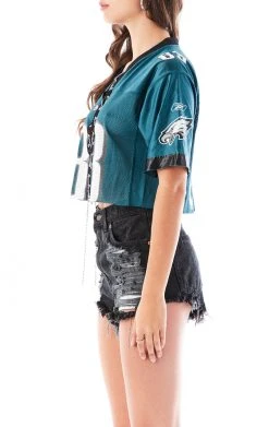 FURST OF A KIND VINTAGE CHAIN LACE UP JERSEY TEE