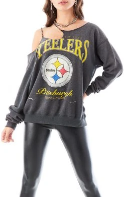 FURST OF A KIND VINTAGE ONE SHOULDER DOUBLE CHAIN SWEATSHIRT SALE