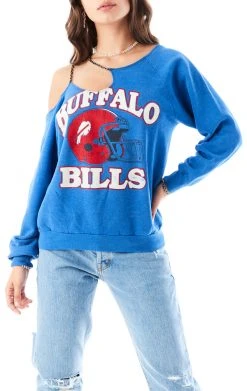 FURST OF A KIND SALE VINTAGE ONE SHOULDER DOUBLE CHAIN SWEATSHIRT