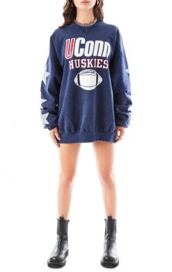 FURST OF A KIND VINTAGE COLLEGE VINTAGE SILVER STAR PATCH SWEATSHIRT