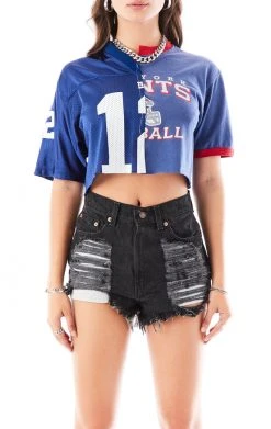 FURST OF A KIND SALE VINTAGE SPLICED CROPPED JERSEY TEE
