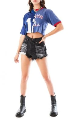 FURST OF A KIND SALE VINTAGE SPLICED CROPPED JERSEY TEE