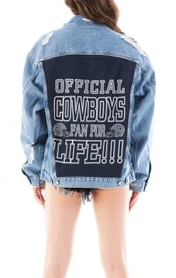 FURST OF A KIND VINTAGE GRAPHIC BACK INSERT DENIM JACKET