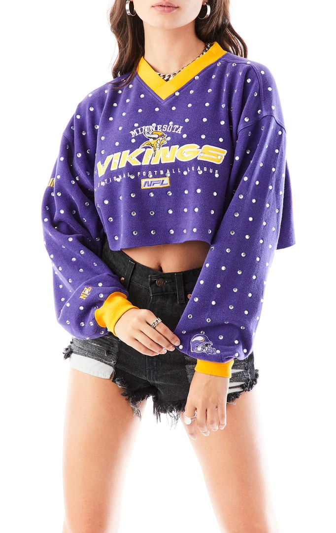 FURST OF A KIND VINTAGE ALLOVER RHINESTONE CROPPED SWEATSHIRT 3 FURST OF A KIND VINTAGE ALLOVER RHINESTONE CROPPED SWEATSHIRT