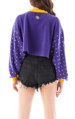 FURST OF A KIND VINTAGE ALLOVER RHINESTONE CROPPED SWEATSHIRT 9 FURST OF A KIND VINTAGE ALLOVER RHINESTONE CROPPED SWEATSHIRT