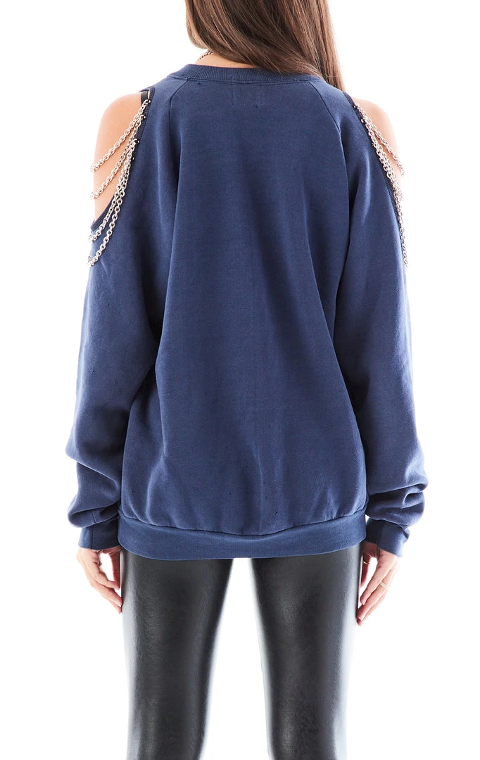 FURST OF A KIND VINTAGE SHOULDER CUT OUT CHAIN SWEATSHIRT 4 FURST OF A KIND VINTAGE SHOULDER CUT OUT CHAIN SWEATSHIRT
