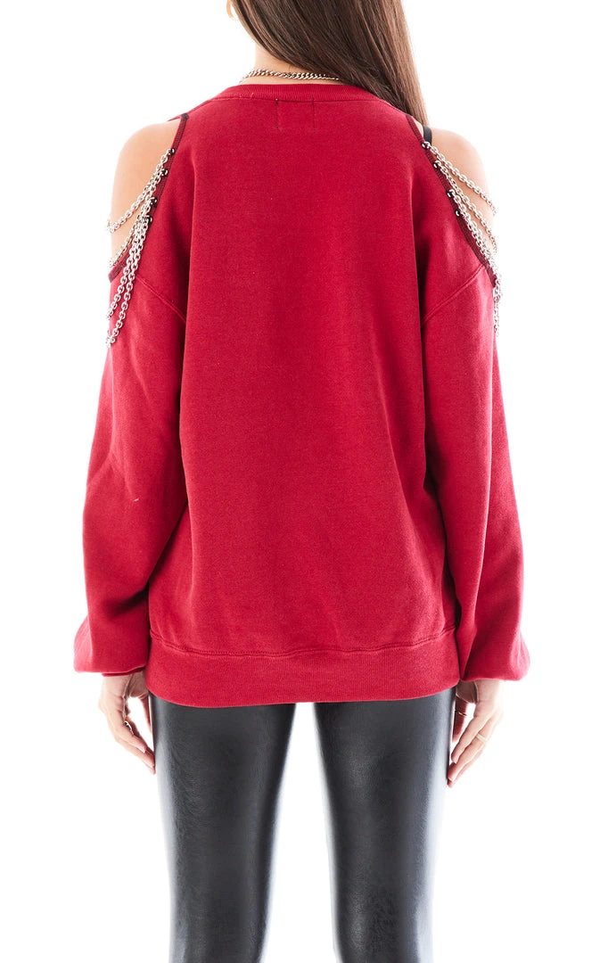 FURST OF A KIND SALE VINTAGE SHOULDER CUT OUT CHAIN SWEATSHIRT 4 FURST OF A KIND SALE VINTAGE SHOULDER CUT OUT CHAIN SWEATSHIRT