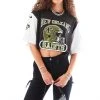 FURST OF A KIND SALE VINTAGE SPLICED JERSEY SLEEVE CROPPED TEE