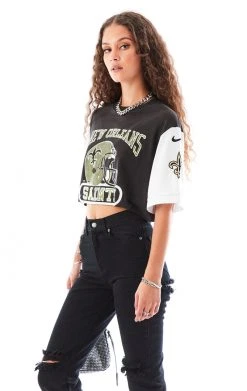 FURST OF A KIND SALE VINTAGE SPLICED JERSEY SLEEVE CROPPED TEE