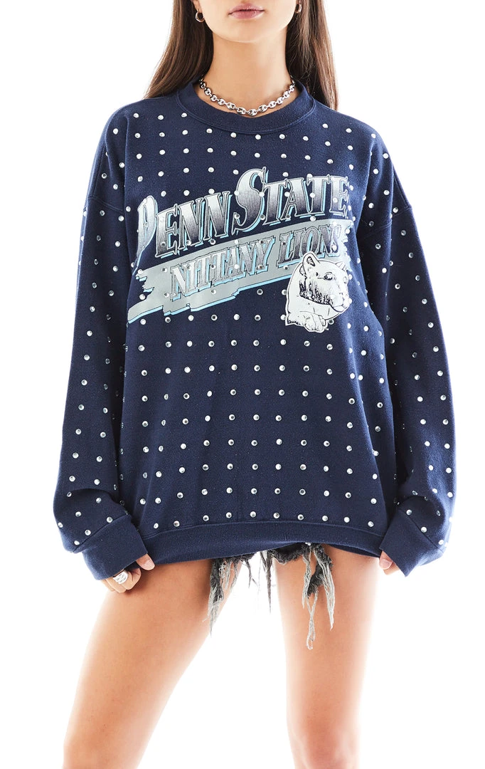 FURST OF A KIND VINTAGE ALLOVER RHINESTONE SWEATSHIRT VINTAGE COLLEGE 3 FURST OF A KIND VINTAGE ALLOVER RHINESTONE SWEATSHIRT VINTAGE COLLEGE