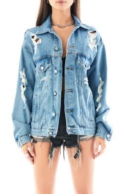 FURST OF A KIND VINTAGE GRAPHIC BACK INSERT DENIM JACKET