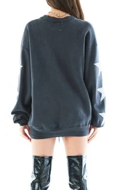 FURST OF A KIND VINTAGE SPORTS VINTAGE SILVER STAR PATCH SWEATSHIRT