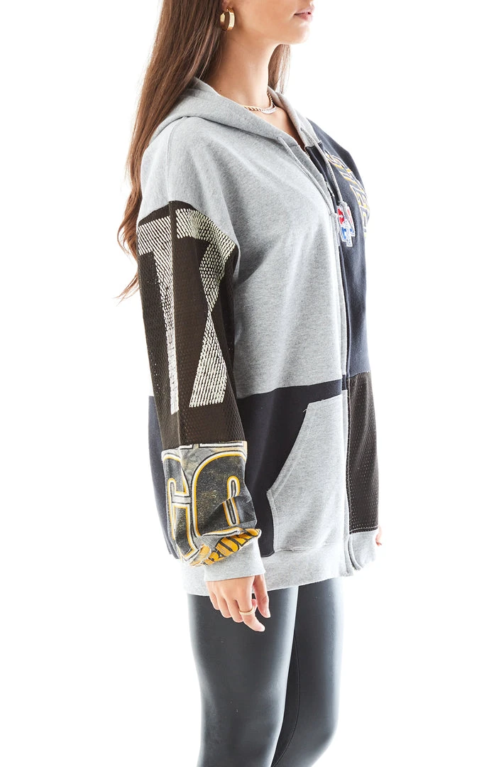 FURST OF A KIND VINTAGE NFL VINTAGE SPLICED PATCHWORK ZIP UP HOODIE 6 FURST OF A KIND VINTAGE NFL VINTAGE SPLICED PATCHWORK ZIP UP HOODIE