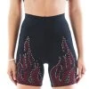CARMAR RHINESTONE FLAME BIKE SHORTS 1 CARMAR RHINESTONE FLAME BIKE SHORTS