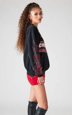 FURST OF A KIND SALE VINTAGE RED RHINESTONE FLAME SWEATSHIRT 8 FURST OF A KIND SALE VINTAGE RED RHINESTONE FLAME SWEATSHIRT