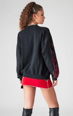 FURST OF A KIND SALE VINTAGE RED RHINESTONE FLAME SWEATSHIRT 9 FURST OF A KIND SALE VINTAGE RED RHINESTONE FLAME SWEATSHIRT