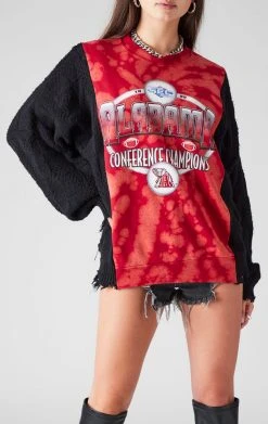 FURST OF A KIND VINTAGE BLEACH SWEATSHIRT WITH SWEATER SLEEVE