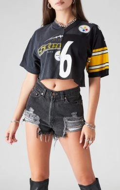 FURST OF A KIND SALE VINTAGE SPLICED CROPPED JERSEY TEE