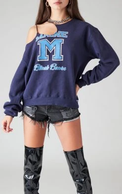 FURST OF A KIND VINTAGE ONE SHOULDER DOUBLE CHAIN SWEATSHIRT SALE