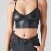 COMMANDO FAUX LEATHER BRALETTE