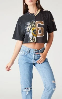 FURST OF A KIND SALE VINTAGE SPLICED CROPPED JERSEY TEE