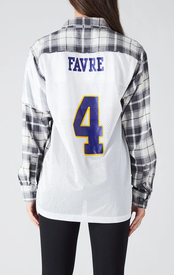 FURST OF A KIND VINTAGE JERSEY SLEEVE AND BACK INSERT PLAID SHIRT SALE 3 FURST OF A KIND VINTAGE JERSEY SLEEVE AND BACK INSERT PLAID SHIRT SALE