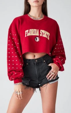 FURST OF A KIND VINTAGE STAR STUD CROPPED SWEATSHIRT