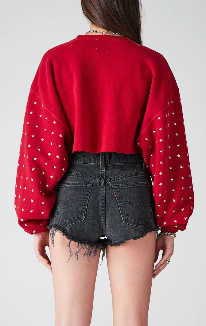 FURST OF A KIND VINTAGE STAR STUD CROPPED SWEATSHIRT 4 FURST OF A KIND VINTAGE STAR STUD CROPPED SWEATSHIRT